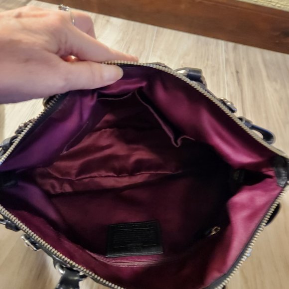 Euc Coach Madison Op Art Black 2way Shoulder Bag Or Handbag c - Picture 11 of 12